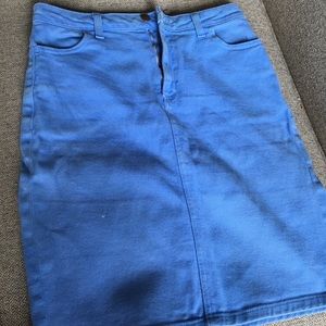 American apparel blue skirt